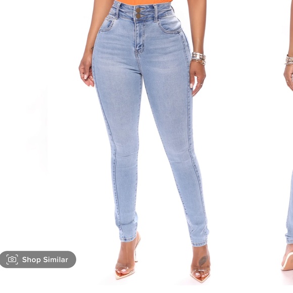 NWT FASHION NOVA STRETCHY HIGH WAISTED JEANS 27 - Picture 3 of 6